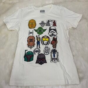 Mighty Fine  | Star Wars Characters Graphic T-Shirt‎ Ivory - Kids Size L